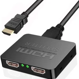 4K HDMI Splitter 1 in 2 Out, HDMI Splitter 1 to 2 Way for Dual Monitors, Full HD