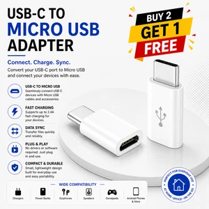 Micro-USB OTG Adapter USB 3.0 C Male To Micro-USB Female Converter Fast Charger