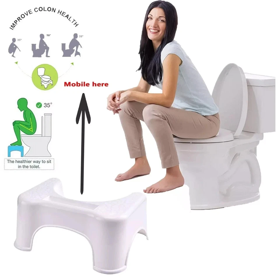 BATHROOM/TOILET SQUATTY STEP STOOL POTTY SQUAT AID FOR CONSTIPATION PILES RELIEF - Image 3