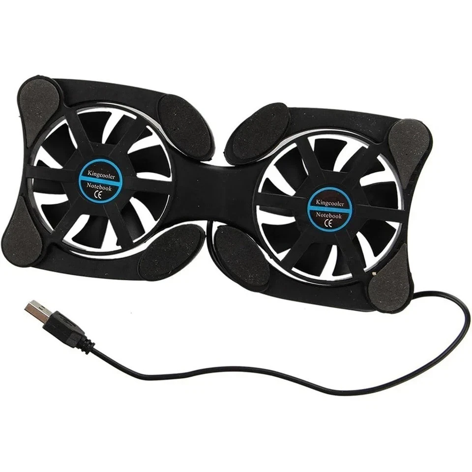 Foldable USB Fan Stand Notebook Cooler Radiator Quiet - Image 2