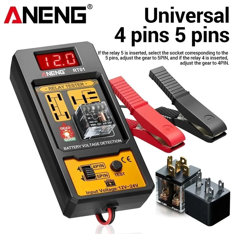 Universal Electronic Automotive Relay Tester For Car Auto Battery Check 12V UK