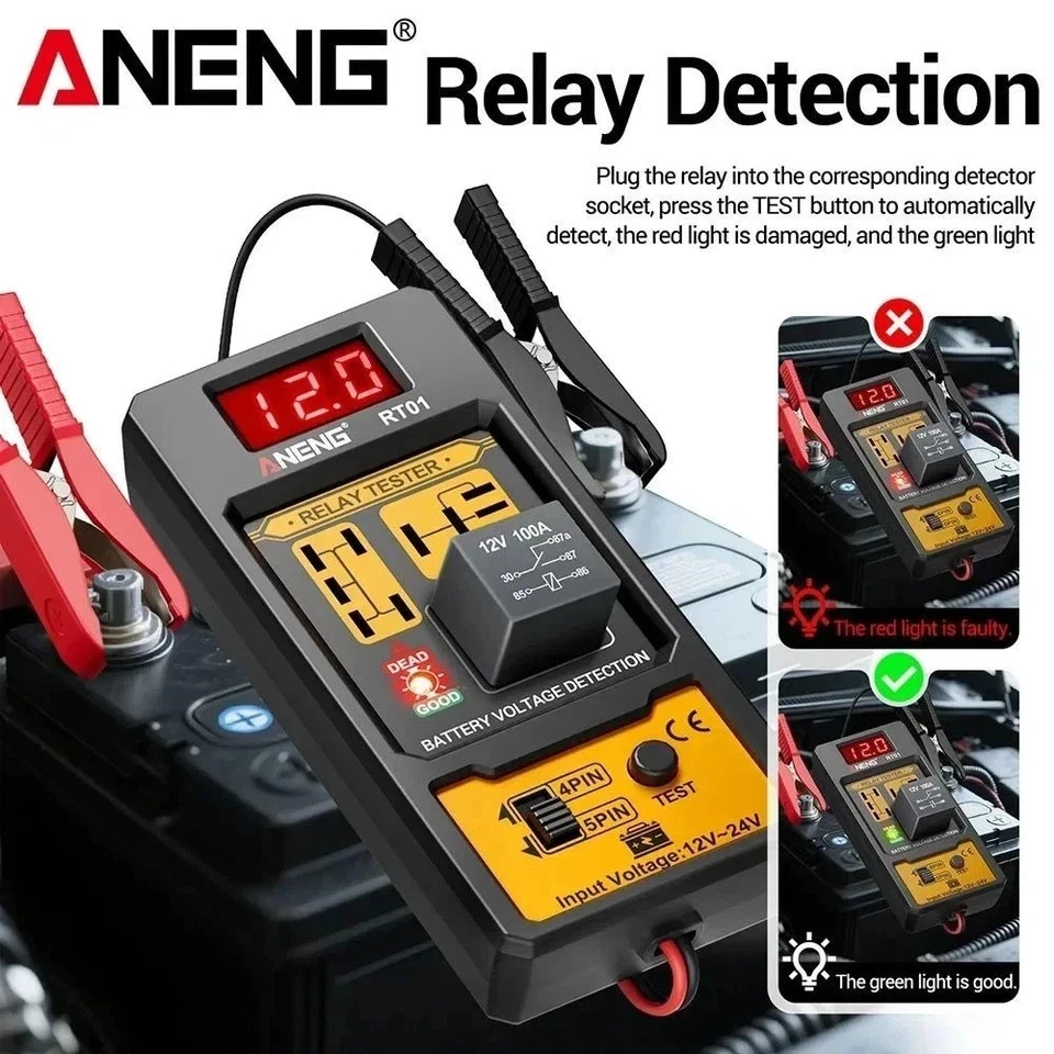 Universal Electronic Automotive Relay Tester For Car Auto Battery Check 12V UK - Image 4