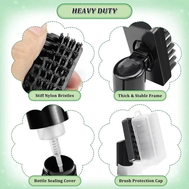 Golf Club Brush Groove Cleaner with Built-in Water Spray & Retractable Keychain - Image 4