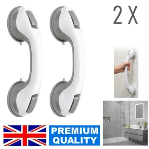 Safety Support Grab Bars 2x – Suction Shower Handle for Bathroom, Bath & Elderly
