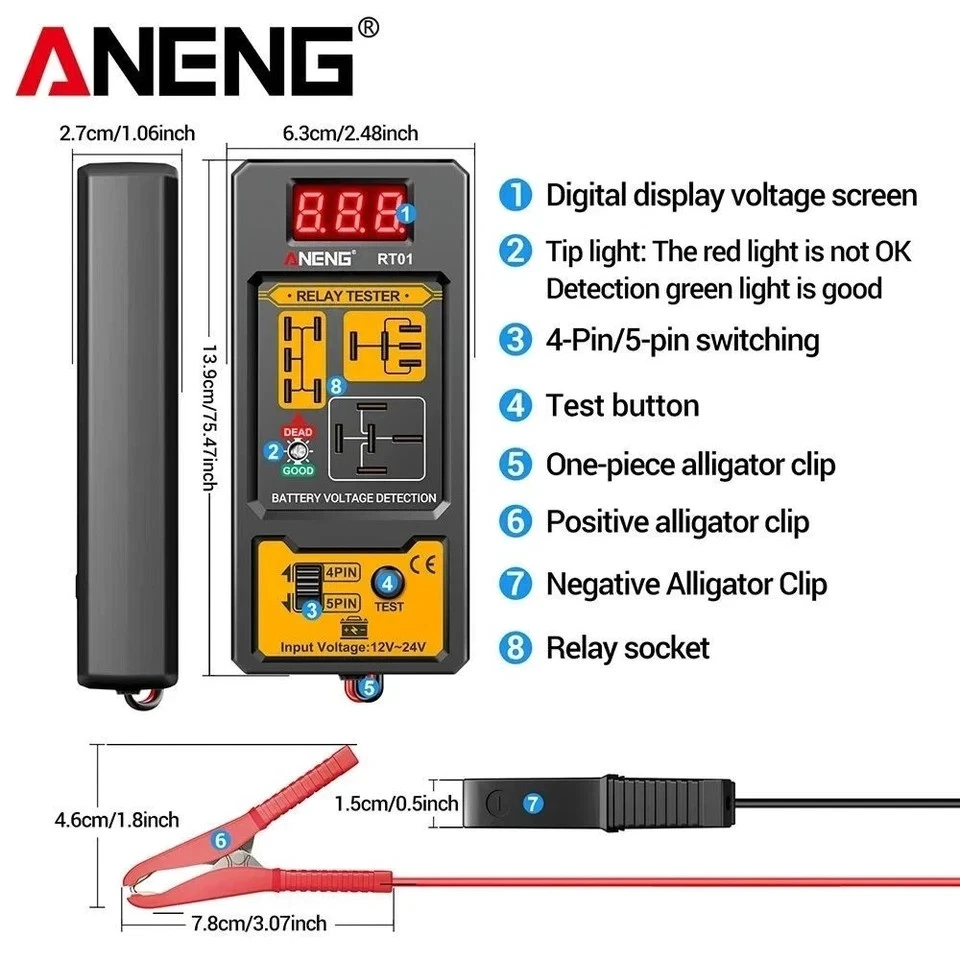 Universal Electronic Automotive Relay Tester For Car Auto Battery Check 12V UK - Image 6