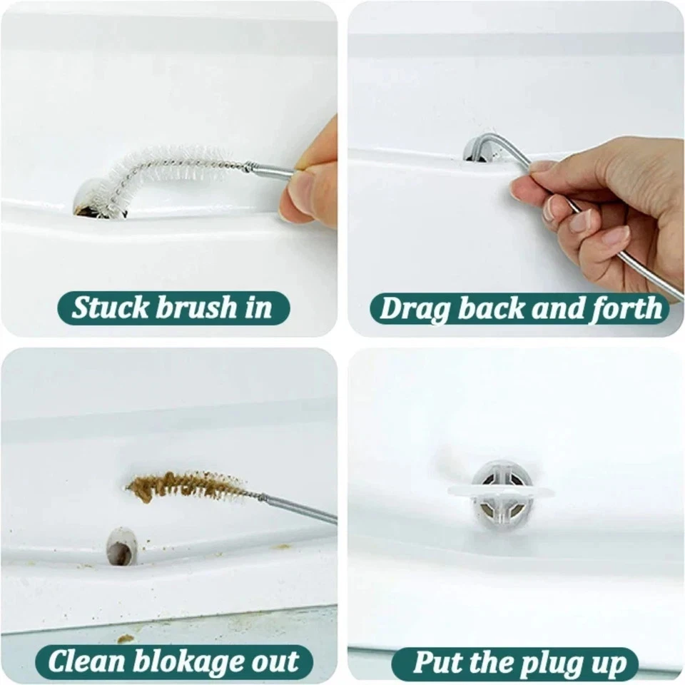 5Pcs/Set Fridge Drain Unblocker Cleaner Flexible Drain Hole Clog Remover Tool - Image 6