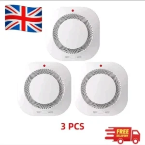 3x Home Fire Alarm Independent Smoke Detector Gas Sensor Smoke Alarm UK
