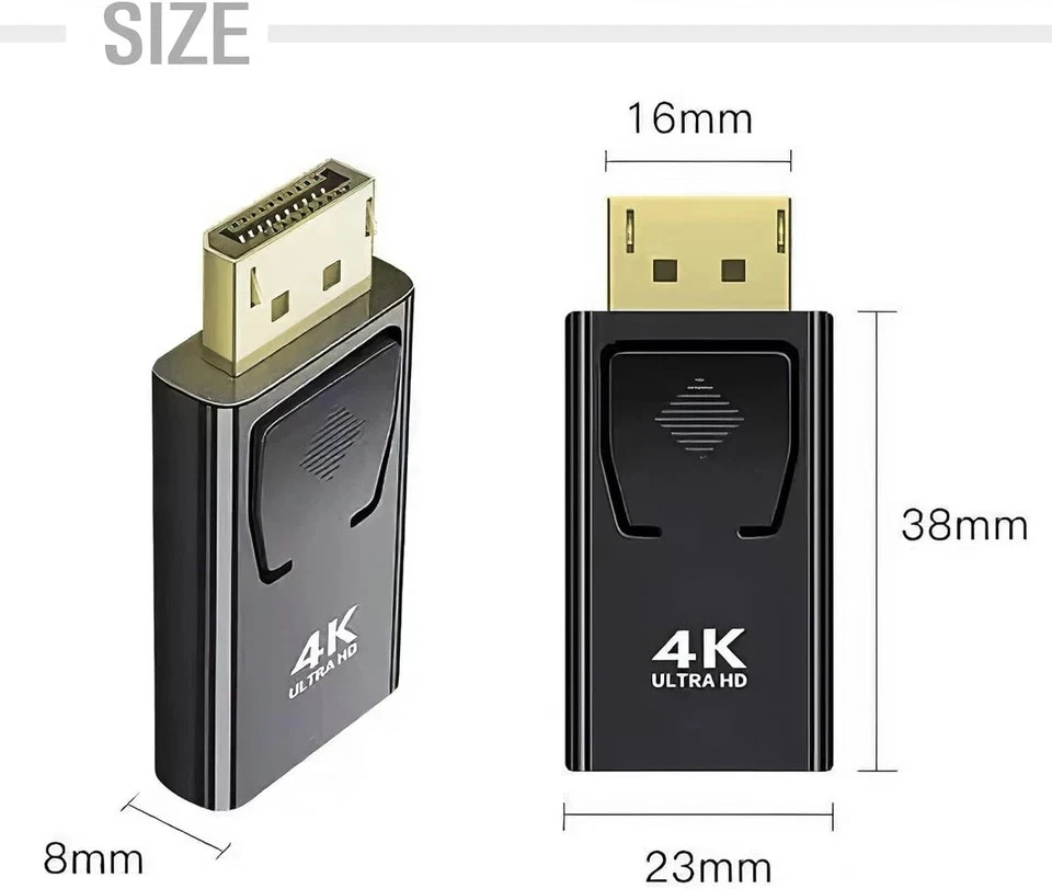 Display Port DP Male To HDMI Female Adapter Converter For 4K HD 1080P HDTV PC UK - Image 7