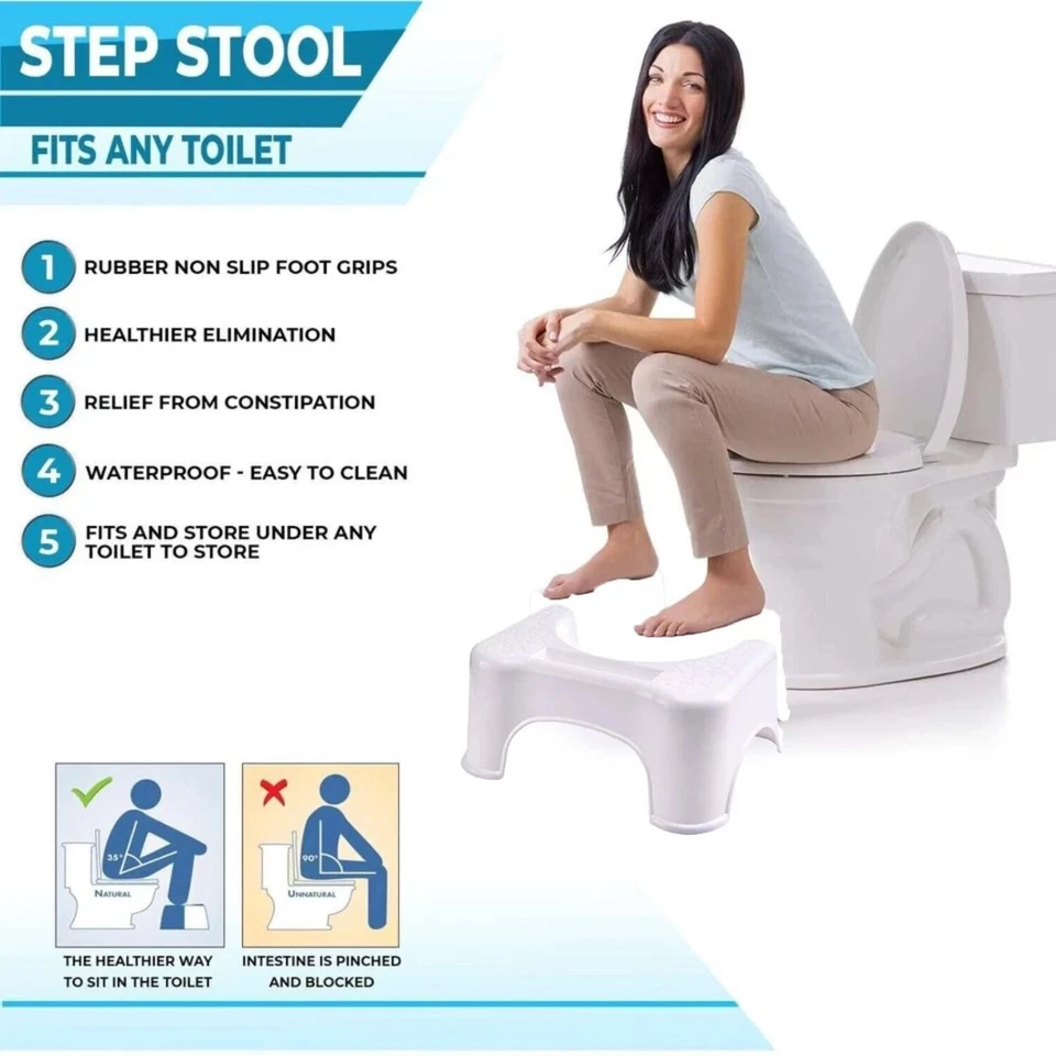 BATHROOM/TOILET SQUATTY STEP STOOL POTTY SQUAT AID FOR CONSTIPATION PILES RELIEF - Image 7