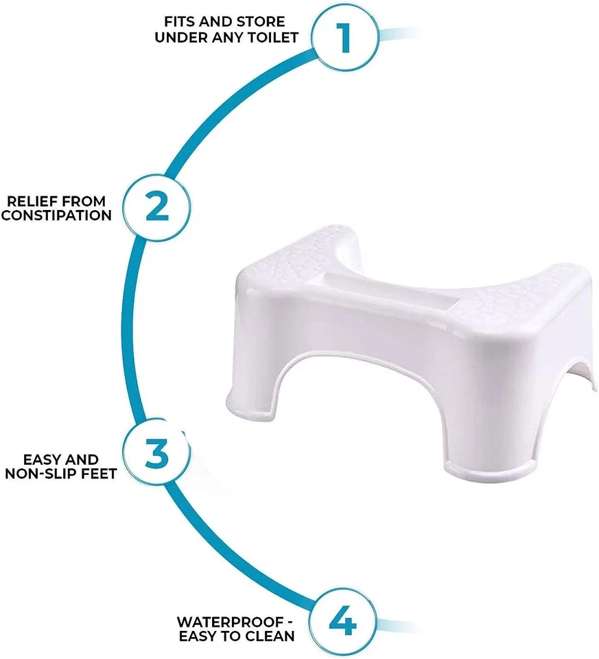 BATHROOM/TOILET SQUATTY STEP STOOL POTTY SQUAT AID FOR CONSTIPATION PILES RELIEF - Image 8