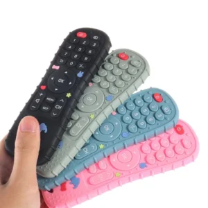 Silicone Baby Remote Control Teether | BPA-Free Sensory Toy UK