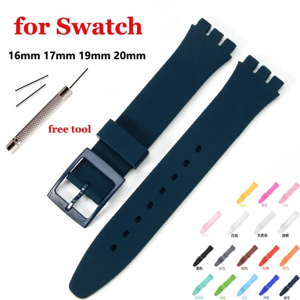 Rubber Silicone Watch Strap for Swatch | 16mm–20mm UK