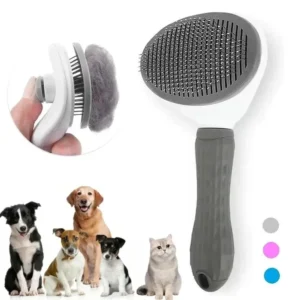 Self-Cleaning Slicker Brush for Dogs & Cats | Pet Hair Remover UK
