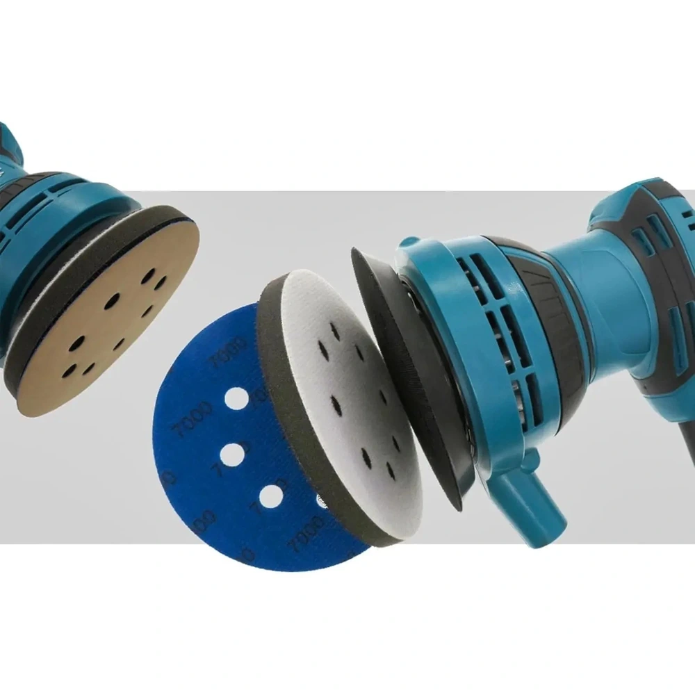 2PCS 125mm 8-Hole Foam Interface Pads for Orbital Sanders