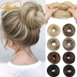 Curly Messy Bun Hair Scrunchie Extension | Updo Hairpiece UK