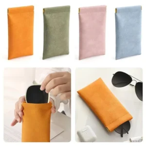 Magnetic Spring Top Glasses Case | Soft PU Leather Pouch UK