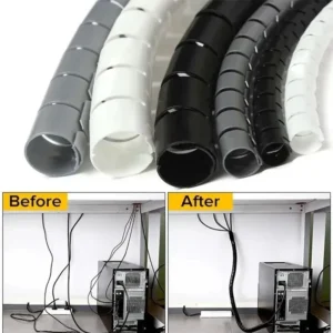 Spiral Cable Wrap Tidy | TV, PC, CCTV & Home Cinema Wire Organiser UK