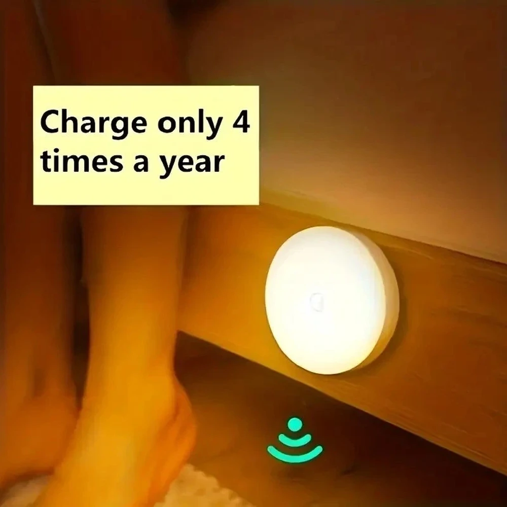 LED Motion Sensor Night Light | USB Rechargeable Magnetic Wall Lamp UK - Image 6