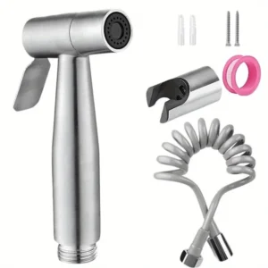 Handheld Stainless Steel Shattaf Bidet Spray Kit | Toilet Douche Hose Set UK