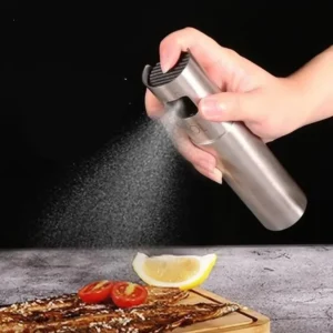 100ml Stainless Steel Olive Oil Sprayer | Refillable Press Pump Kitchen Oil Spray Bottle