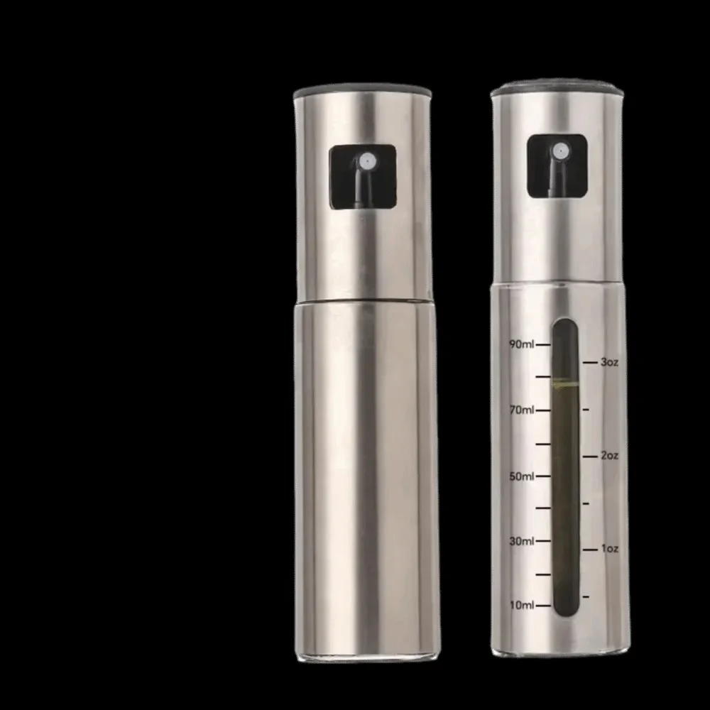 100ml Stainless Steel Olive Oil Sprayer | Refillable Press Pump Kitchen Oil Spray Bottle - Image 2