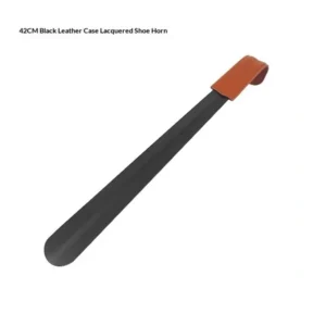 Stainless Steel Long Handle Shoe Horn 42cm with Leather Strap – 1 Pc