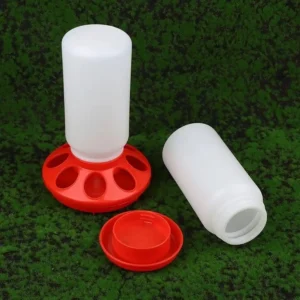 1kg Chicken Feeder & 1L Drinker Set | Jam Jar Poultry Feeder for Chicks & Quail UK