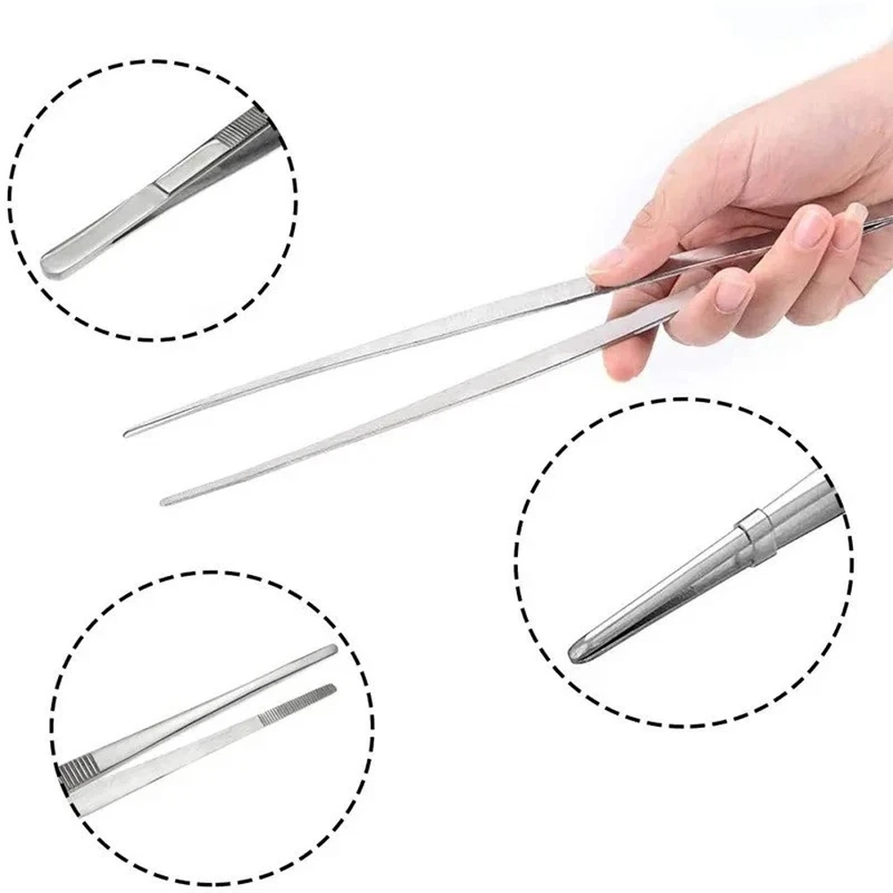 Stainless Steel Cooking Tweezers | Precision Kitchen Tongs 12.5–30cm Uk - Image 3