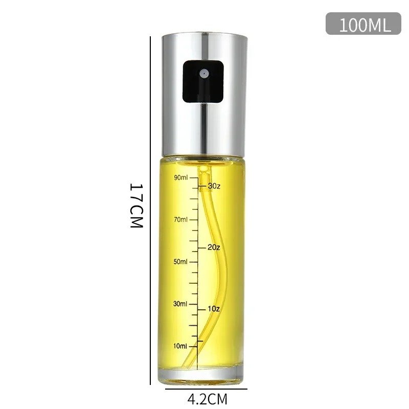100ml Stainless Steel Olive Oil Sprayer | Refillable Press Pump Kitchen Oil Spray Bottle - Image 9